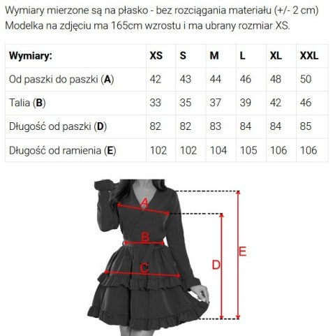 657-1 Elegancka sukienka midi z kopertowym dekoltem i tiulowymi rękawami - czarna